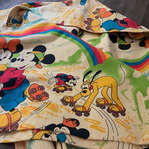 Vintage Minnie Mouse Mickey Mouse  Drapes Curtains Walt Disney Productions 1980 - Picture 5 of 5